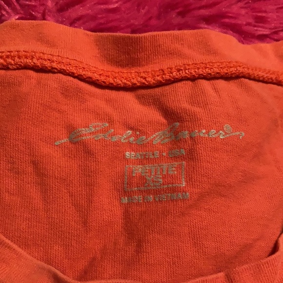 Eddie Bauer Orange Petite XS shirt - Picture 2 of 6